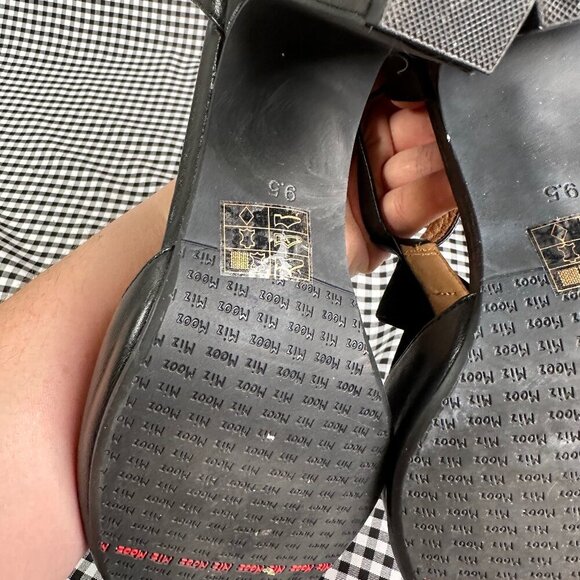 Miz Mooz Sailor Black T-Strap Ruffle Heel Retro Twee Cosplay Women's Size 9.5 - Picture 4 of 6